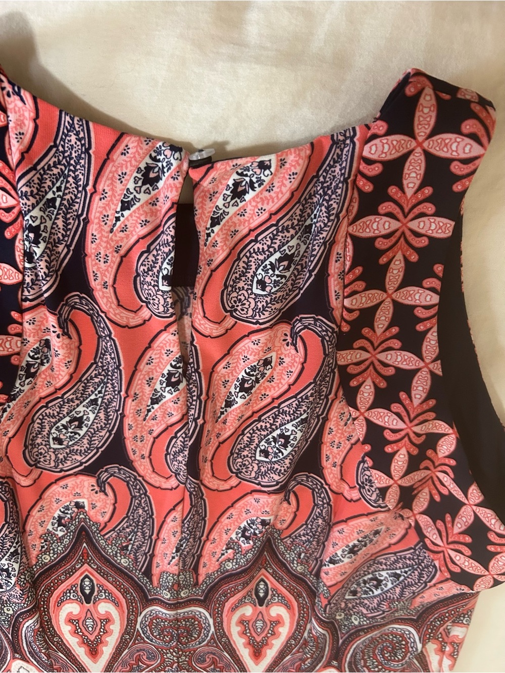 London Times Paisley Double Slit Maxi Dress Sz 8 - Picture 7 of 9